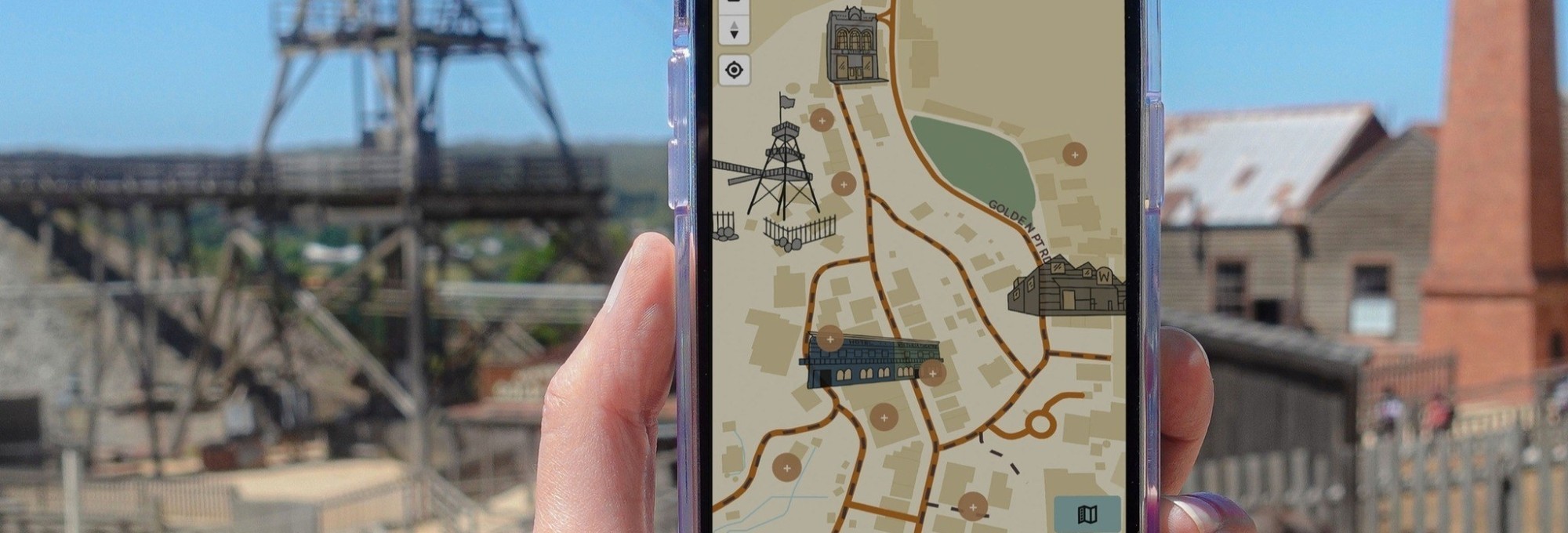 Iphone with Sovereign Hill map